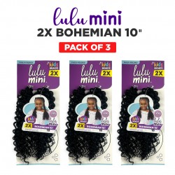 Sensationnel Lulu Mini Crochet Braid 2X Bohemian 10" Inch ( 3 Pack )