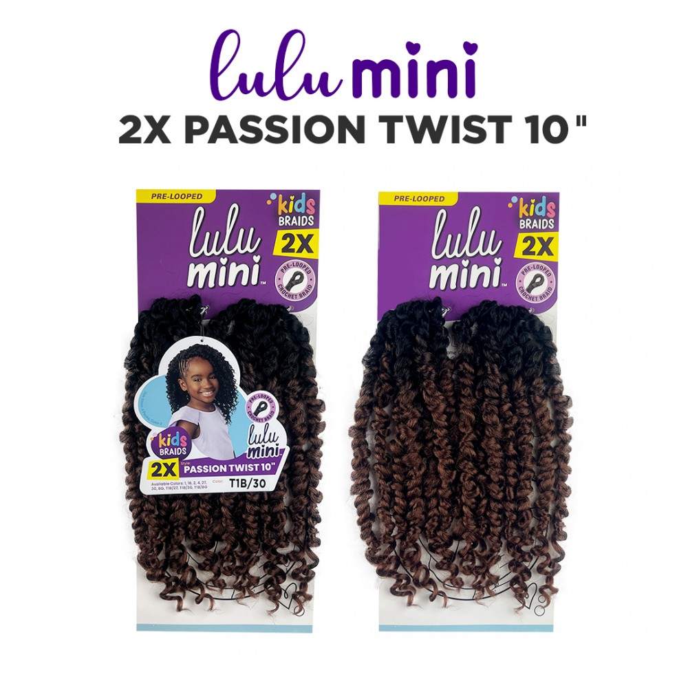 Free Shipping Sensationnel Lulu Mini Crochet Braid 2X Passion Twist 10" Inch ( 3 Pack )