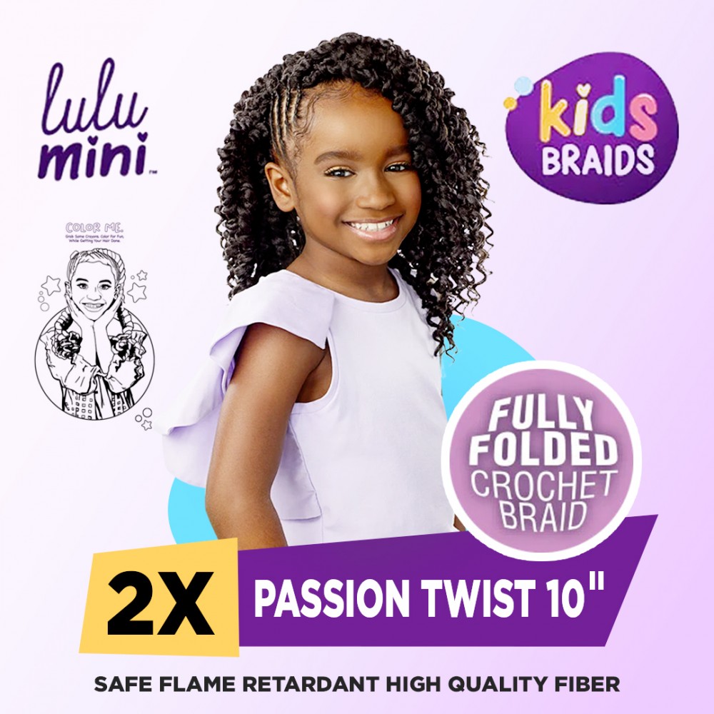 Free Shipping Sensationnel Lulu Mini Crochet Braid 2X Passion Twist 10" Inch ( 3 Pack )