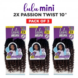 Sensationnel Lulu Mini Crochet Braid 2X Passion Twist 10" Inch ( 3 Pack )