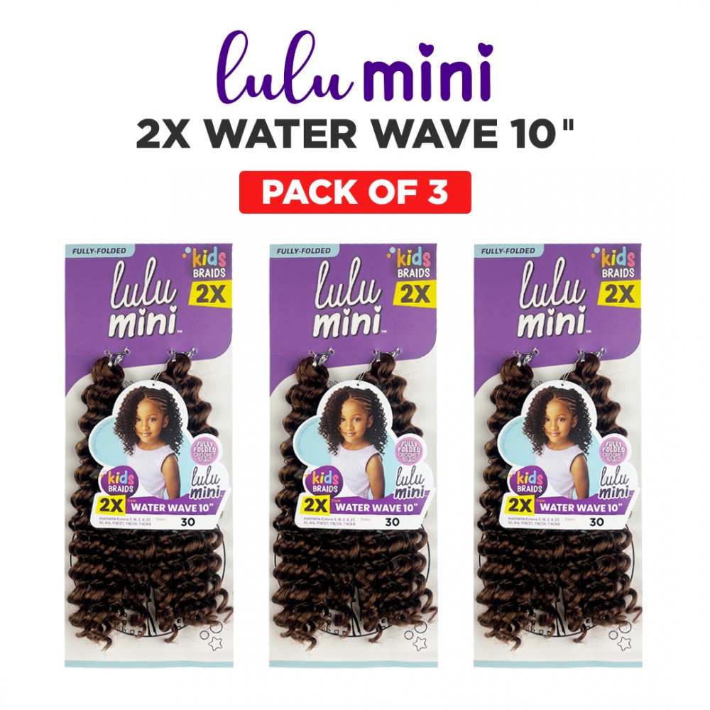 Free Shipping Sensationnel Lulu Mini Crochet Braid 2X Water Wave 10" Inch ( 3 Pack )