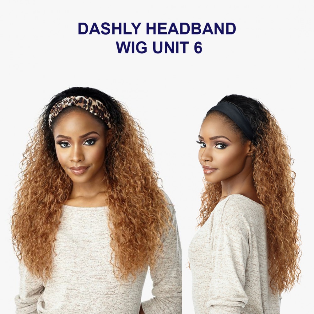 Free Shipping Ebo Dashly Synthetic Headband Wig Hb Unit 6 Bohemian Wave 26” Inch