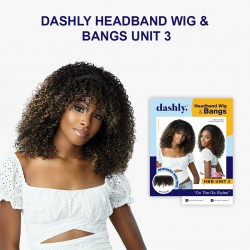 Ebo Dashly Synthetic Headband Wig With Bangs Hb Unit 3 Kinky Curly 18” Inch