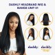 Free Shipping Ebo Dashly Synthetic Headband Wig With Bang Hb Unit 1 Straight 24”