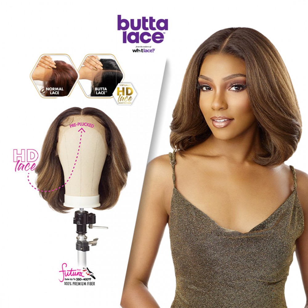 Free Shipping Ebo Premium HD Lace Front Wig Straight Bob 13” Butta Unit 37