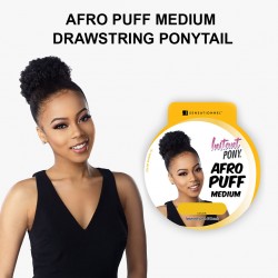 Ebo Instant Pony Synthetic Heat Resistant Draw String Ponytail Afro Puff Medium