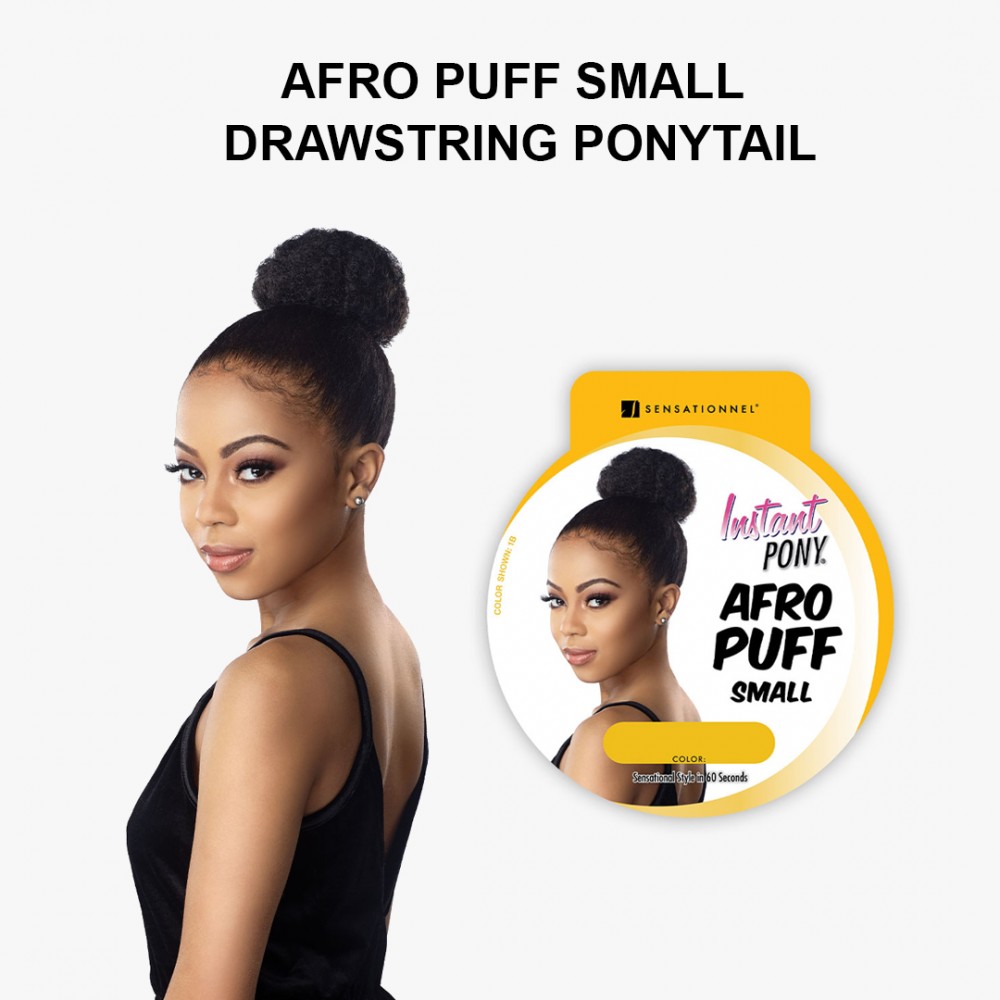 Free Shipping Ebo Instant Pony Synthetic Heat Resistant Draw String Ponytail Afro Puff Small