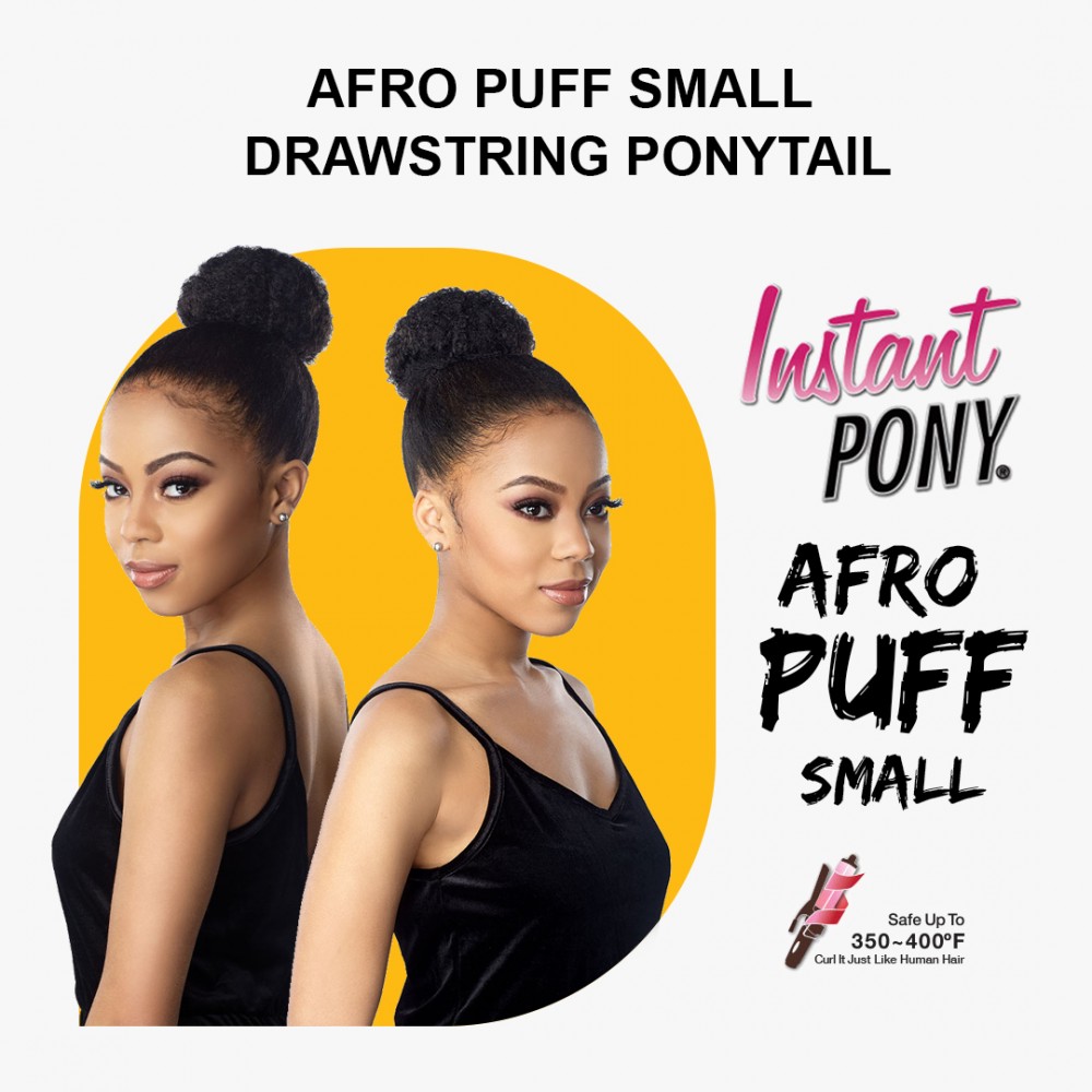 Free Shipping Ebo Instant Pony Synthetic Heat Resistant Draw String Ponytail Afro Puff Small