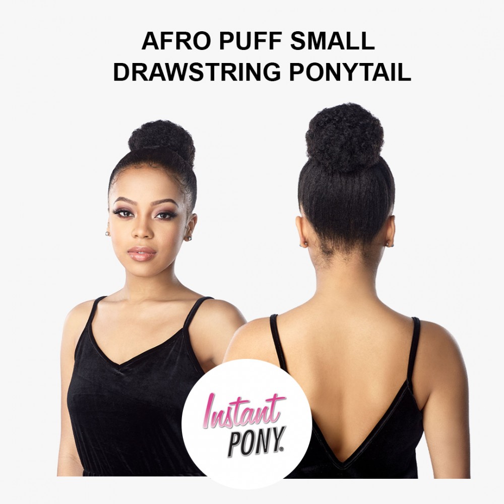 Free Shipping Ebo Instant Pony Synthetic Heat Resistant Draw String Ponytail Afro Puff Small
