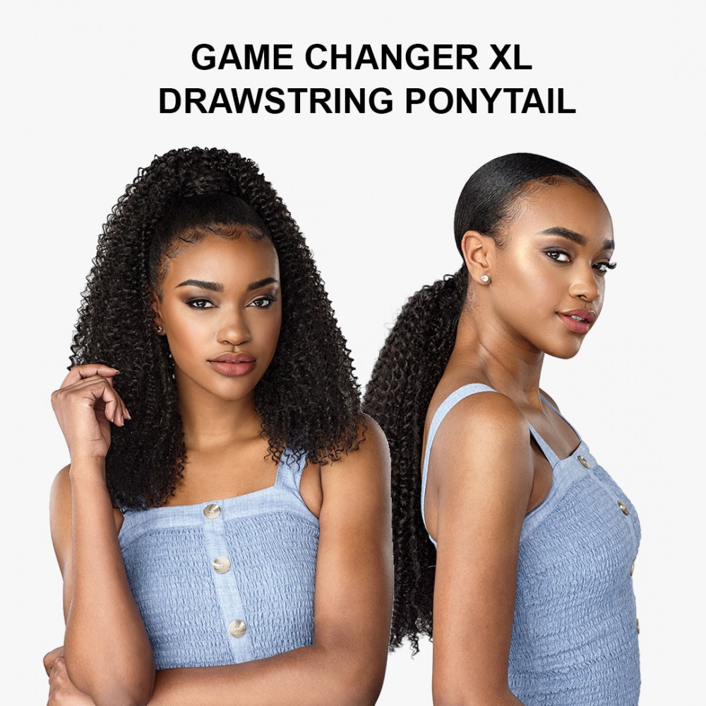 Free Shipping Ebo Instant Pony Synthetic Heat Resistant Draw String Ponytail Game Changer XL Water Wave 21” Inch