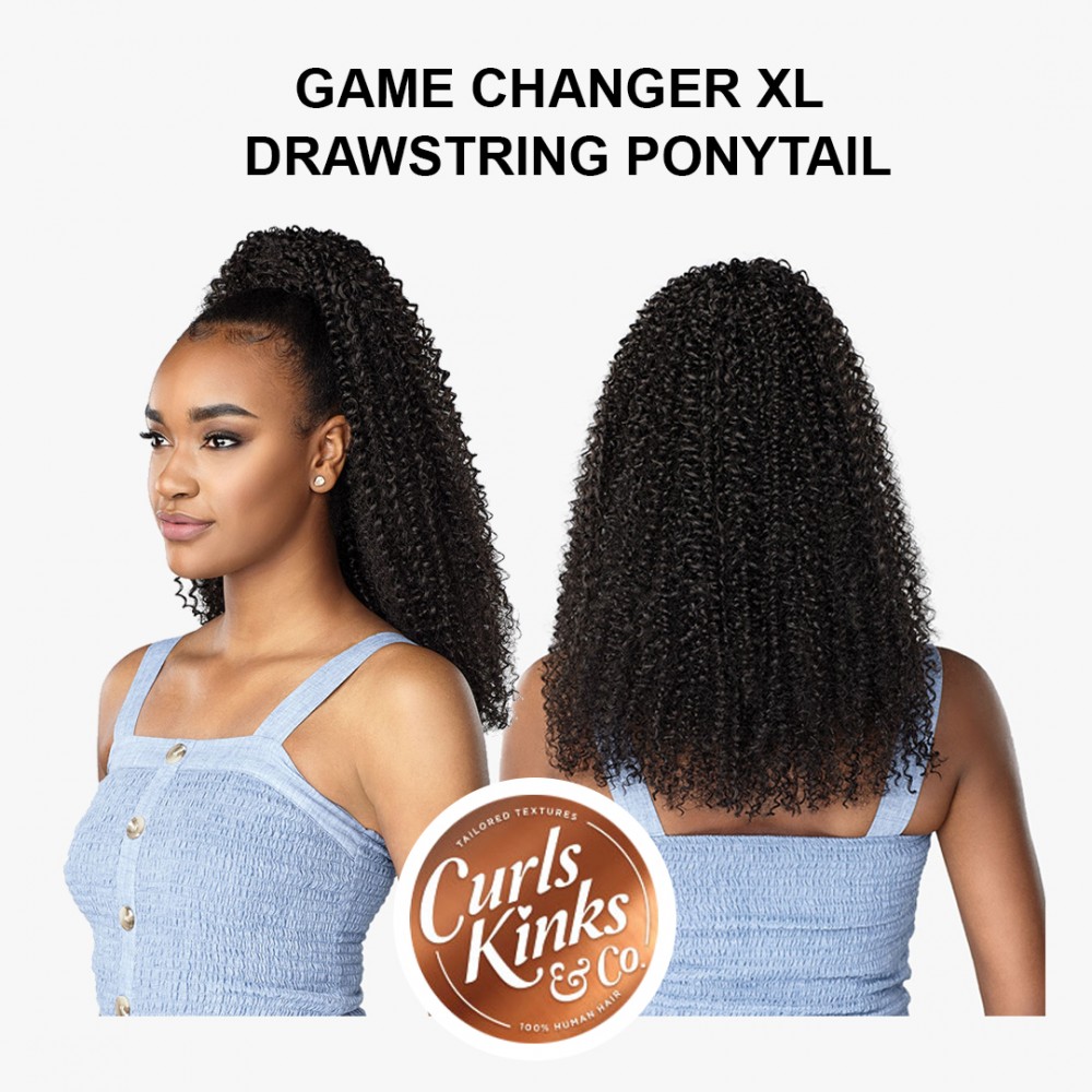 Free Shipping Ebo Instant Pony Synthetic Heat Resistant Draw String Ponytail Game Changer XL Water Wave 21” Inch