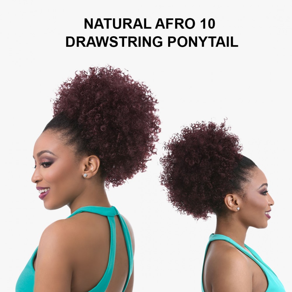 Free Shipping Ebo Instant Pony Synthetic Heat Resistant Draw String Ponytail Natural Afro 10” Inch