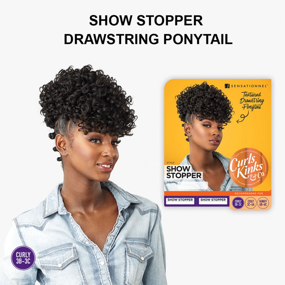 Free Shipping Ebo Instant Pony Synthetic Heat Resistant Draw String Ponytail Show Stopper Bounce Twist 6” Inch