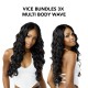 Free Shipping Sensationnel Vice Bundles 3X Multi Bundle Weaving Premium Hair with 2x5 Lace Closure Multi Body Wave ( 26" 28" 30" Inch )