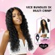 Free Shipping Sensationnel Vice Bundles 3X Multi Bundle Weaving Premium Hair with 2x5 Lace Closure Multi Crimp ( 18" 20" 22" Inch )