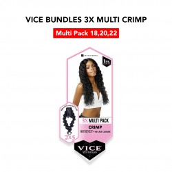 Sensationnel Vice Bundles 3X Multi Bundle Weaving Premium Hair With 2x5 Lace Closure Multi Crimp ( 18" 20" 22" Inch )