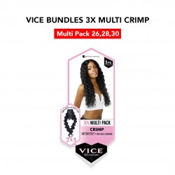 Sensationnel Vice Bundles 3X Multi Bundle Weaving Premium Hair With 2x5 Lace Closure Multi Crimp ( 26" 28" 30" Inch )
