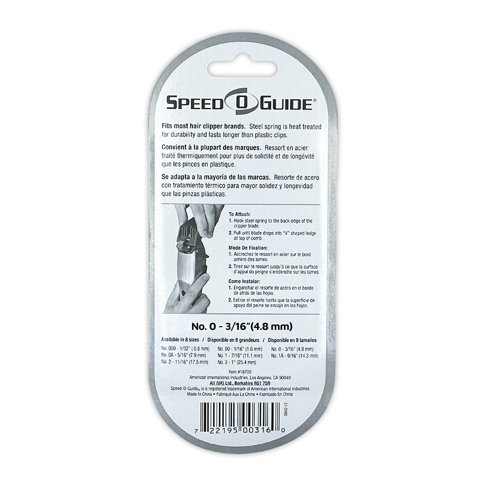 Speed O Guide Clipper Comb Guard 3/16" Speed O Guide Clipper Comb Guard 3/16"