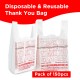 Free Shipping Ebo Thank You Have a Nice Day Plastic Disposable and Reusable Standard Supermarket, Grocery, T-shirt Bag (11.5” x 6.5" Inch) - Pack of 150 pcs