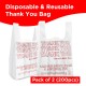 Free Shipping Ebo Thank You Have a Nice Day Plastic Disposable and Reusable Standard Supermarket, Grocery, T-shirt Bag (7” x 5" Inch) - Pack of 200 pcs Free Shipping Ebo Thank You Have a Nice Day Plastic Disposable and Reusable Standard Supermarket, Grocery, T-shirt Bag (7” x 5" Inch) - Pack of 200 pcs