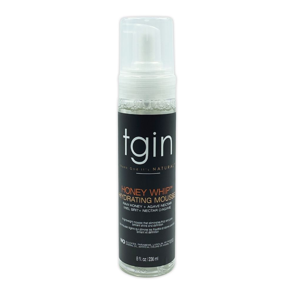 Tgin Thank God It's Natural Honey Whip Hydrating Mousse Raw Honey Plus Agave Nectar A Lightweight Hair Mousse 8 Oz