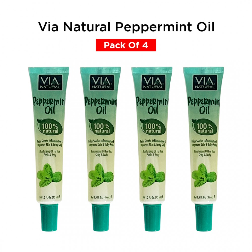 Free Shipping Via Natural Peppermint Oil 100% Natural Moisturizing Oil for Hair, Scalp & Body - 1.5 Fl. Oz ( 4 Pack )
