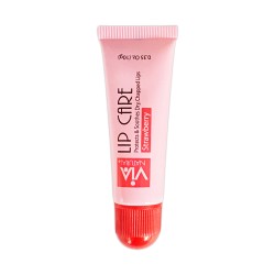 Via Natural Lip Care Protects And Soothes Dry Chapped Lips Gloss Strawberry. 0.35 Oz
