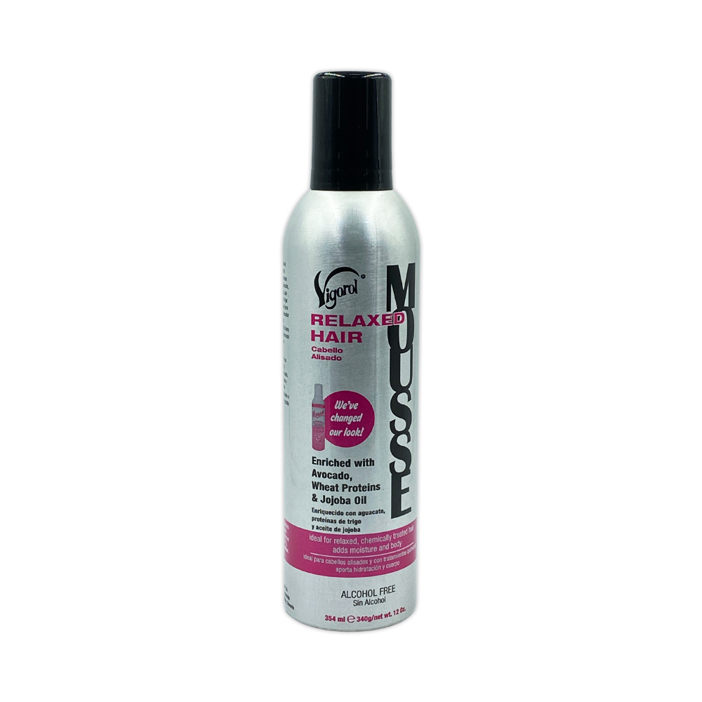 Vigorol Relaxed Hair Mousse Enriched With Avocado Wheat Proteins And Jojoba Oil Hair Mousse 12 Oz