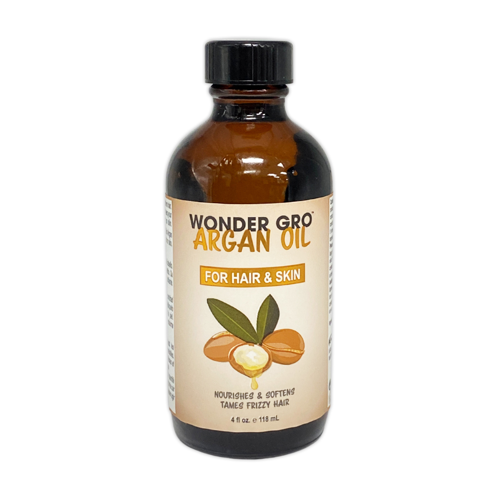 Wonder Gro Argan Oil For Hair & Skin Nourishes And Softens Tames Frizzy Hair Oil 4 Oz