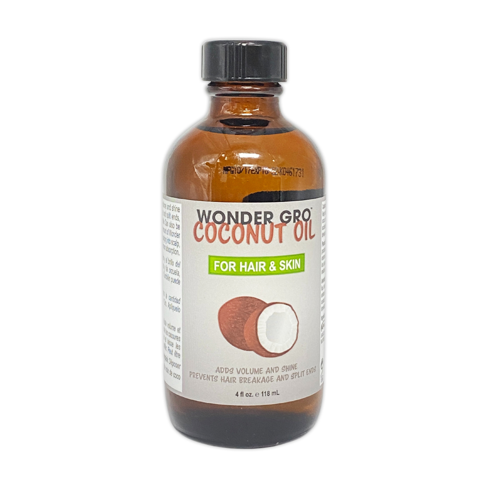 Wonder Gro Coconut Oil For Hair And Skin Adds Volume And Shine Prevents Hair Breakage And Split Ends Hair Oil 4 Oz