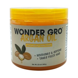 Wonder Gro Argan Oil Hair And Scalp Conditioner Nourishes And Softens Tames Frizzy Hair 12 Oz 