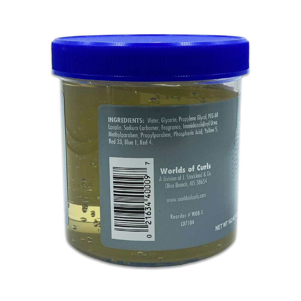 Worlds Of Curls The Original Hair Gel Awakens Natural Curls And Waves Curl Activator Softens And Moisturizes For Extra Dry Hair 16.2 Oz