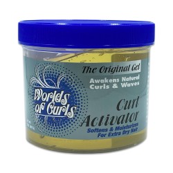 Worlds Of Curls The Original Hair Gel Awakens Natural Curls And Waves Curl Activator Softens And Moisturizes For Extra Dry Hair 32 Oz