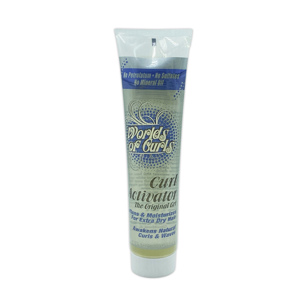 Worlds Of Curls The Original Hair Gel Awakens Natural Curls And Waves Curl Activator Softens And Moisturizes For Extra Dry Hair 6 Oz