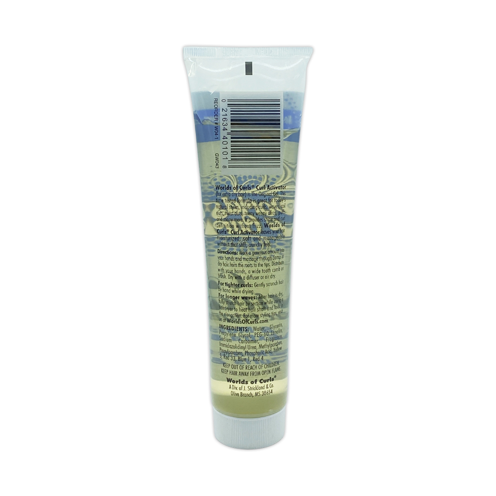 Worlds Of Curls The Original Hair Gel Awakens Natural Curls And Waves Curl Activator Softens And Moisturizes For Extra Dry Hair 6 Oz