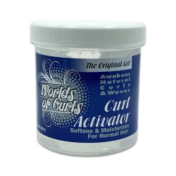 Worlds Of Curls The Original Hair Gel Awakens Natural Curls And Waves Curl Activator Softens And Moisturizes For Normal Hair 16.2 Oz