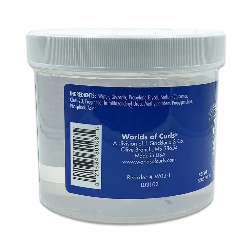 Worlds Of Curls The Original Hair Gel Awakens Natural Curls And Waves Curl Activator Softens And Moisturizes For Normal Hair 32 Oz