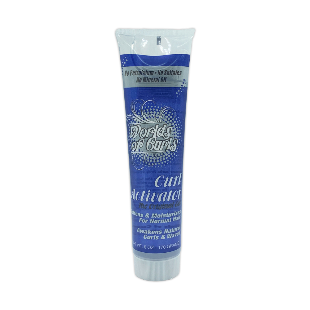 Worlds Of Curls The Original Hair Gel Awakens Natural Curls And Waves Curl Activator Softens And Moisturizes For Normal Hair 6 Oz