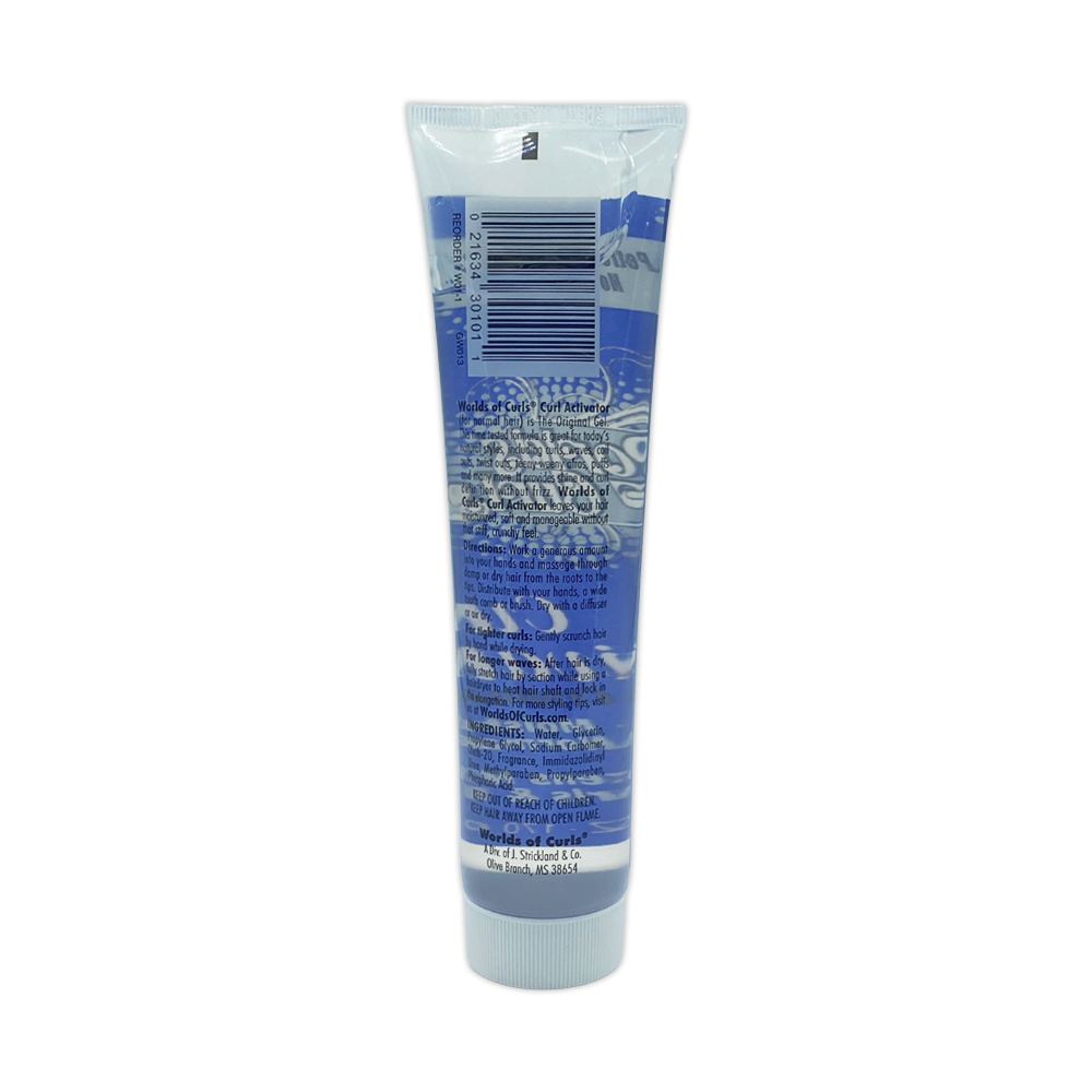 Worlds Of Curls The Original Hair Gel Awakens Natural Curls And Waves Curl Activator Softens And Moisturizes For Normal Hair 6 Oz