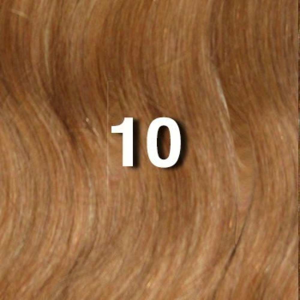 18 fusion-i tip - 140pcs 100% human hair extension name - medium ash brown (10)  - wavy
