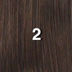14" clip in -7pcs synthetic hair extension name - dark brown (2)
