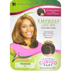 sensationnel empress synthetic lace front edge wig natural curved part  madison