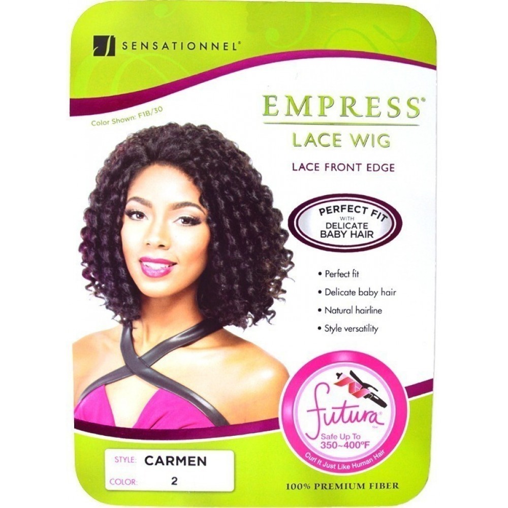 sensationnel empress synthetic lace front edge wig perfect fit with delicate baby hair carmen