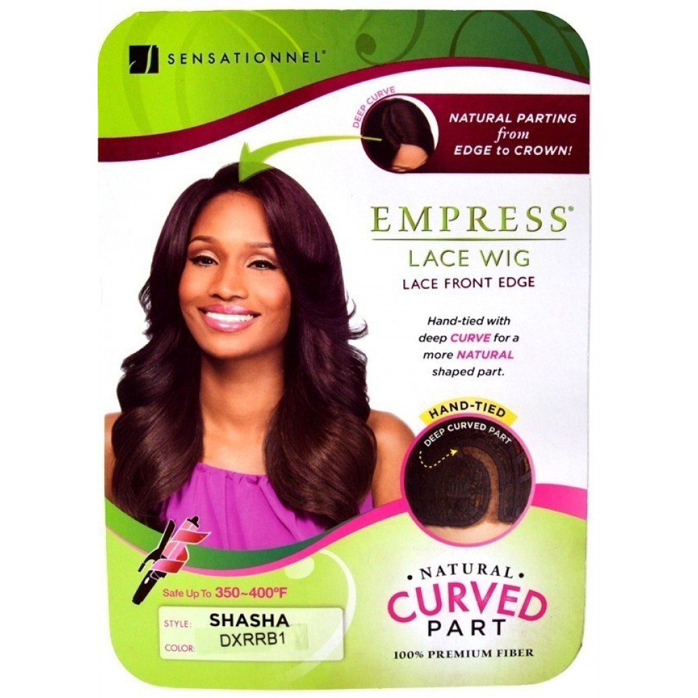 sensationnel empress synthetic lace front edge wig natural curved part  shasha