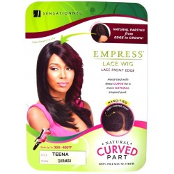 sensationnel empress synthetic lace front edge wig natural curved part  teena