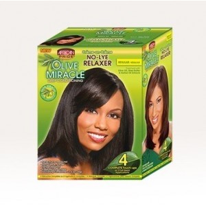 African Pride Olive Miracle No-lye Conditioning Creme Relaxer Kit Regular 4 Touch Up