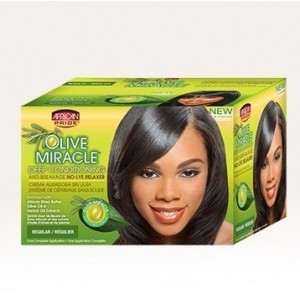 African Pride Olive Miracle No Lye Conditioning Creme Relaxer Kit Regular 