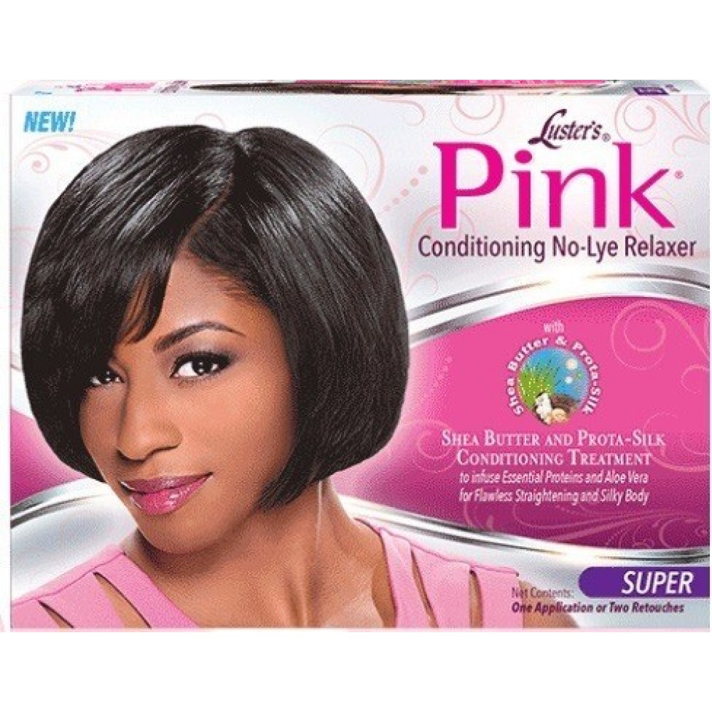 Lusters Pink No Lye Conditioning Creme Relaxer Kit 2 Applications Value Pack Super