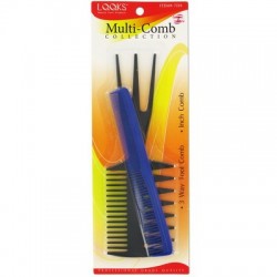 Ebo 3 Way Tool Comb With Tip/inch Comb Set