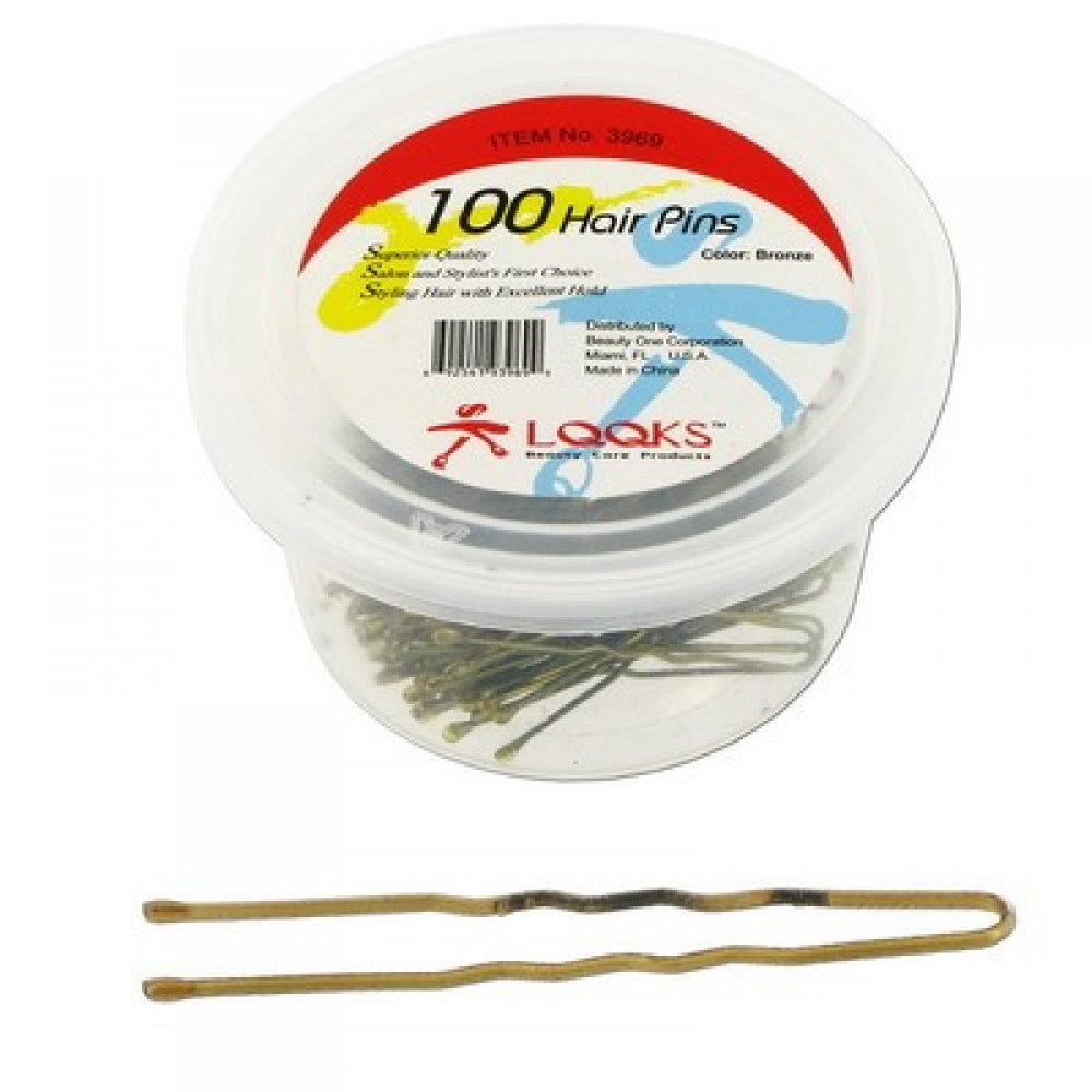 Ebo 1 3/4 100pc/jar Hair Pin Bronze